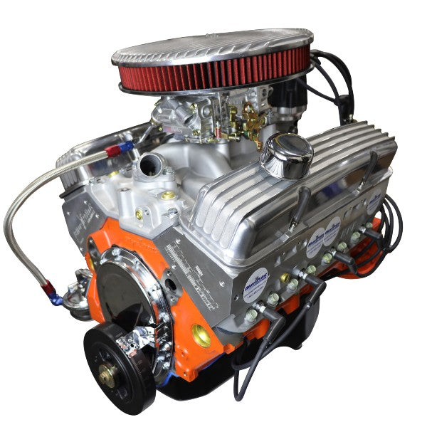 New BluePrint Small Block GM 327 c.i. drop in ready Crate Engine - dressed longblock w/ carb - BP327CTCV